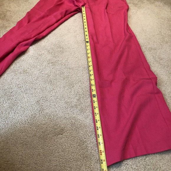 NWT ZARA WOMAN Fuchsia Pink Wide Flowy Pants Medium Barbiecore Menswear - Picture 3 of 5
